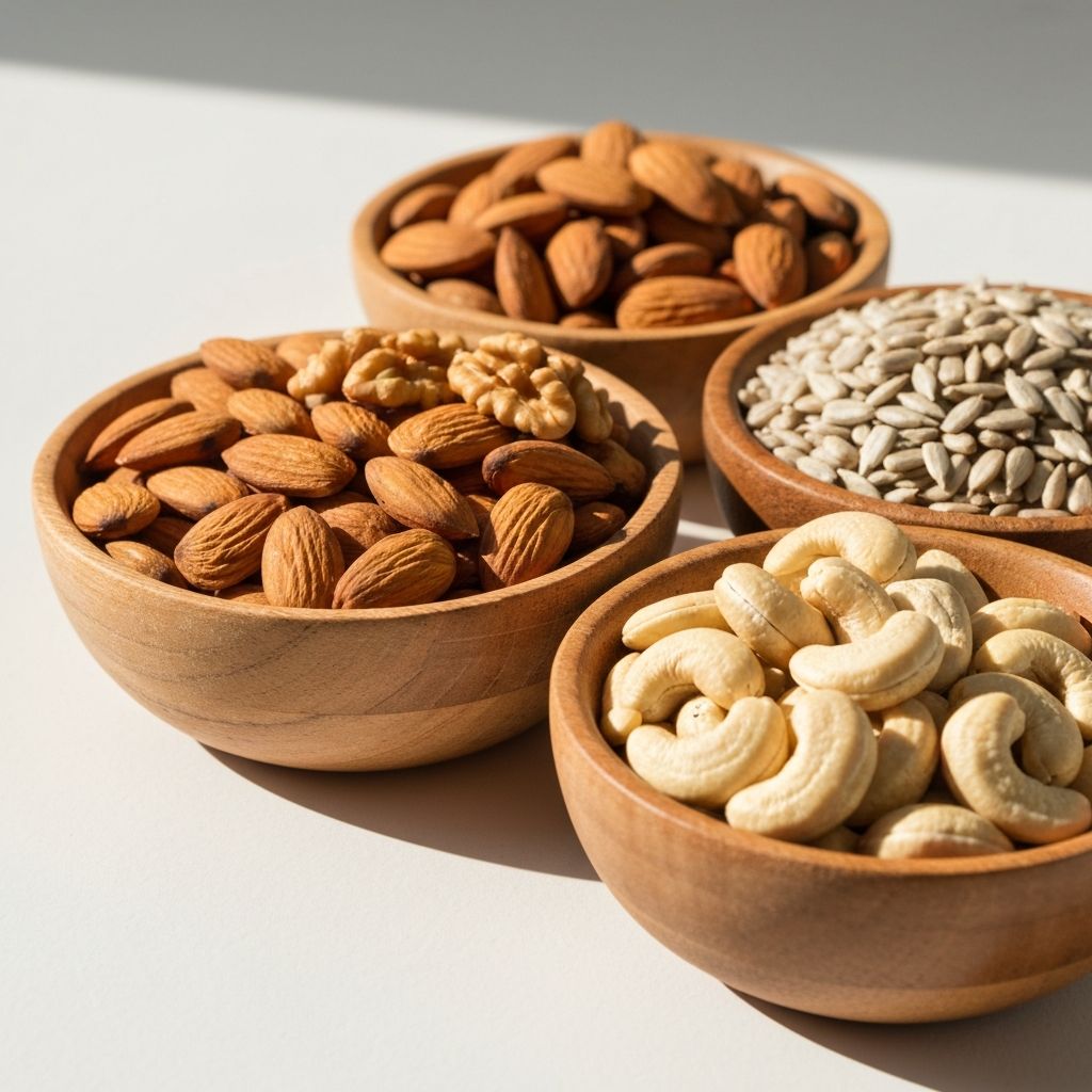 Verschiedene Nüsse und Samen