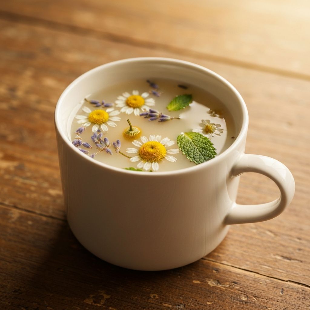 Kräutertee mit getrockneten Kräutern